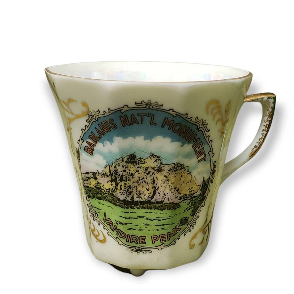 Collectible China Mug Badlands National Monument Vampire Peak South Dakota Park